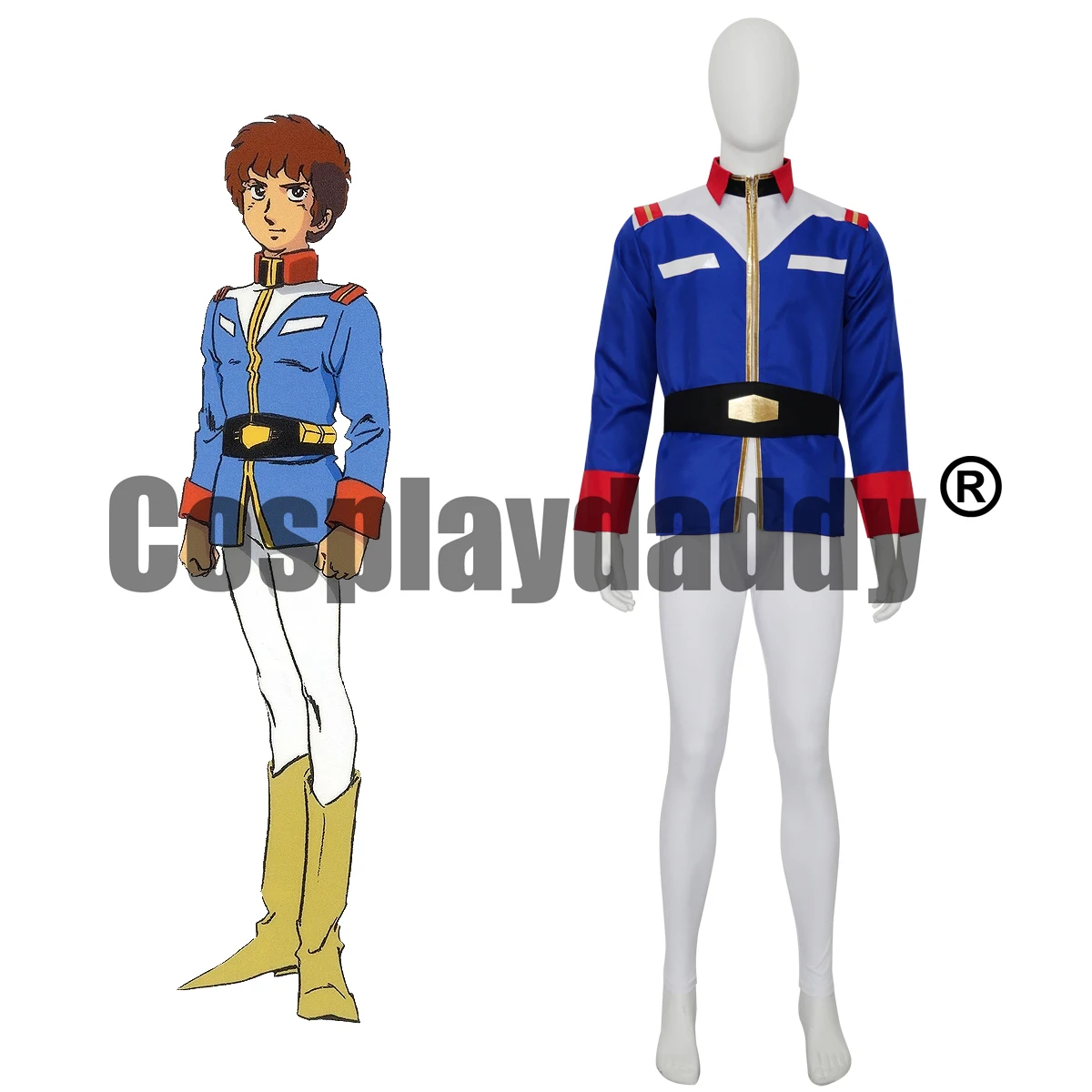 

Mobile Suit Gundam E.F.F. Earth Federation Forces Amuro Ray Cosplay Costume Earth Federation Uniform Outfit Clothing