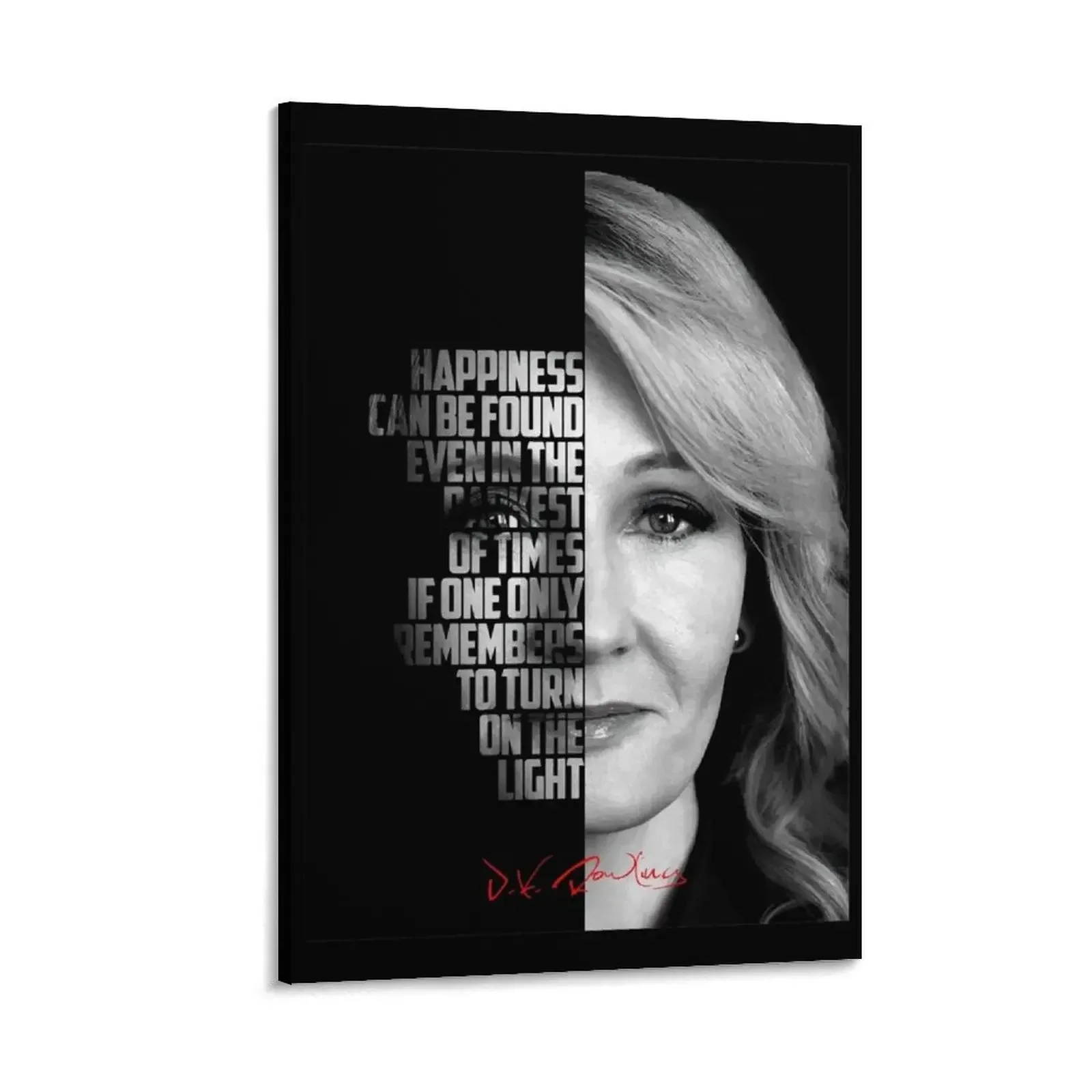 

Black and white J.K. Rowling quote poster Canvas Painting wall decoration painting Decoration wall anime decoration Paintings