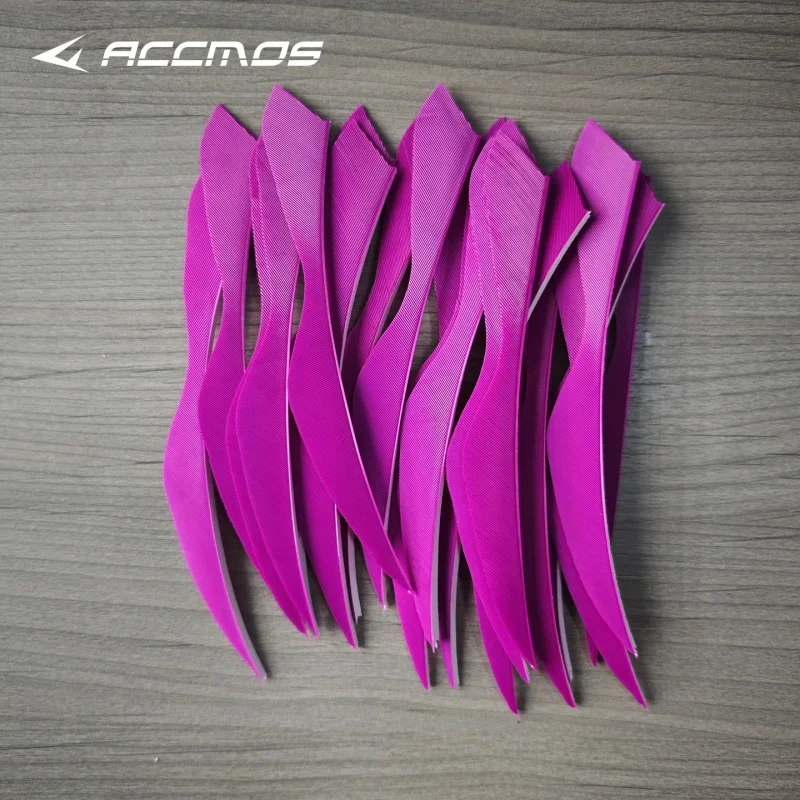 ACCMOS 50Pcs 5 Inch Shield Cut Feather Fletchings 12.7cm Turkey Fletches for Arrow Shafts Target Practice Hunting view 5