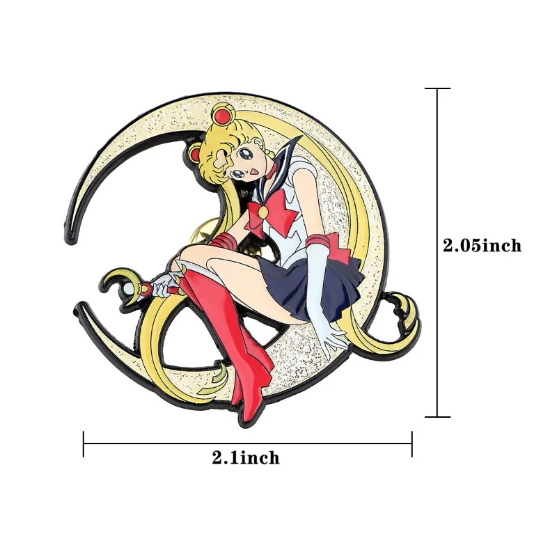 セーラームーン女性ファッションピン漫画アニメ派生周辺ブローチバッグアクセサリー装飾女の子かわいいピンパーティーギフト