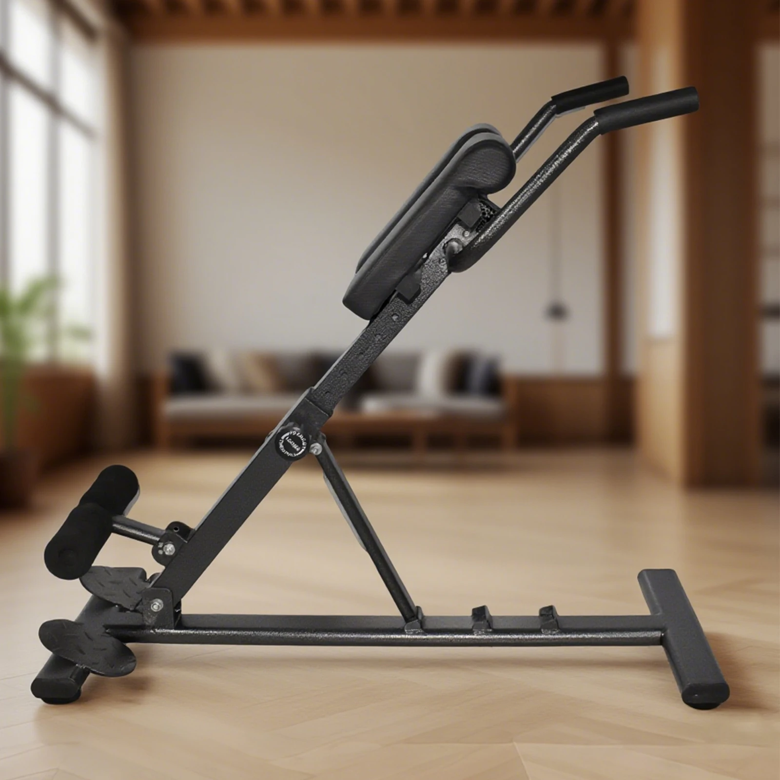 Klappbarer Römischer Stuhl Hyperextensionsbank Verstellbare Rückenstrecker-Maschine für Heimfitness 6 Höhenstufen & 3 Winkelstufen – Detail 12