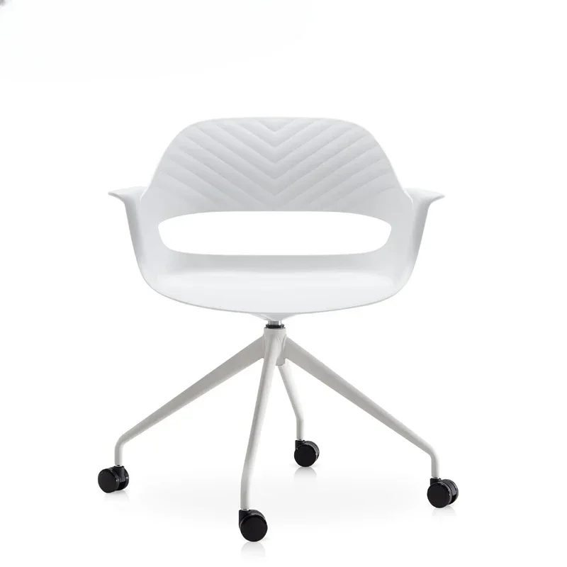 Wholesale modern design office furniture pp plastic meeting table armchair with caster