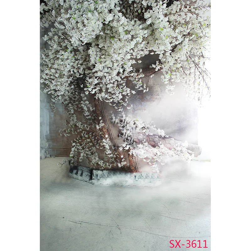 Vinyl Custom Valentine's Wedding Dress Landscape Backdrop Beautiful Flower Wall   Background Photography Prop XH-14