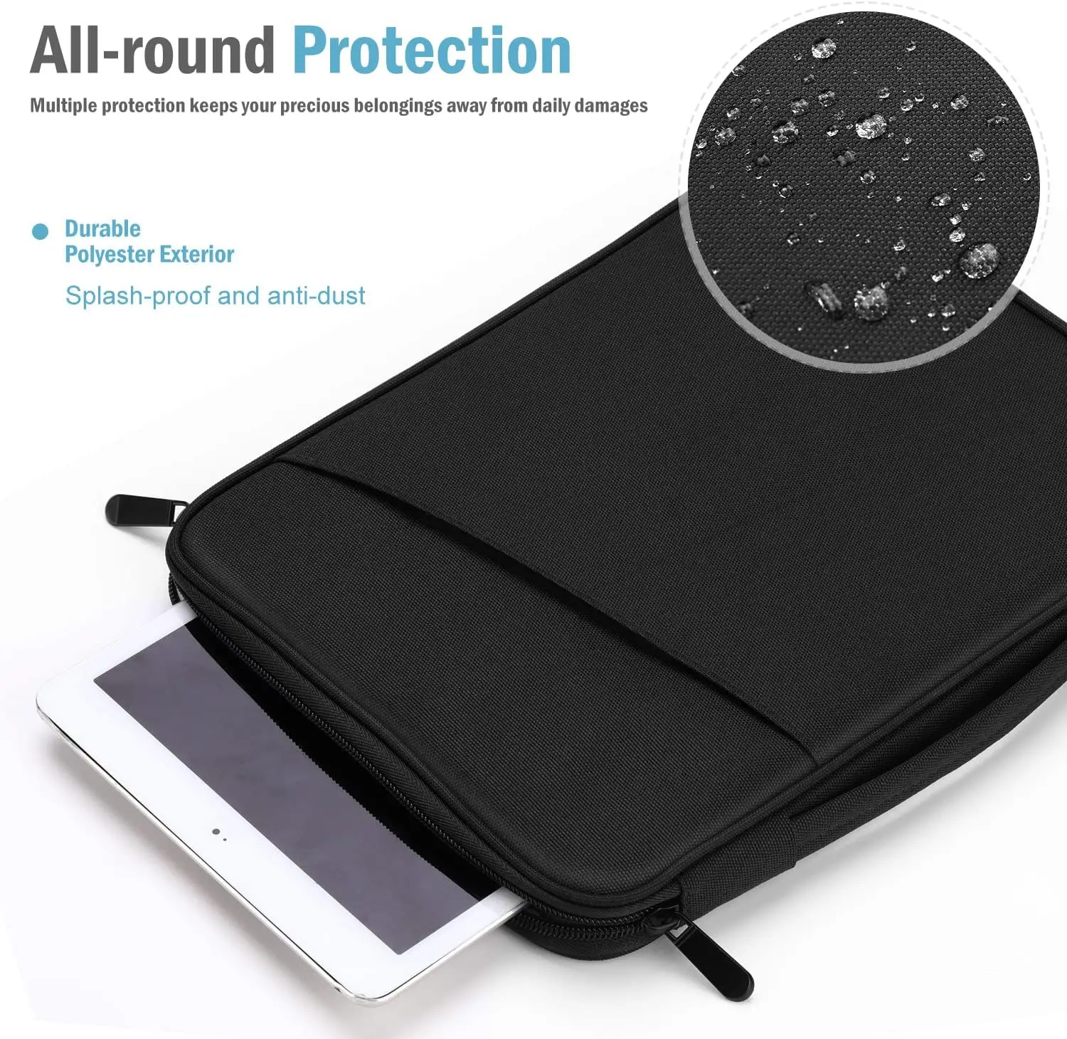 9～11インチタブレットスリーブ、iPad 11インチ A16 2025、iPad 10.9インチ/10.2インチ、iPad Air 11/第5/第4世代 10.9インチ、Galaxy Tab A9 Plus 11インチ対応、バッグ