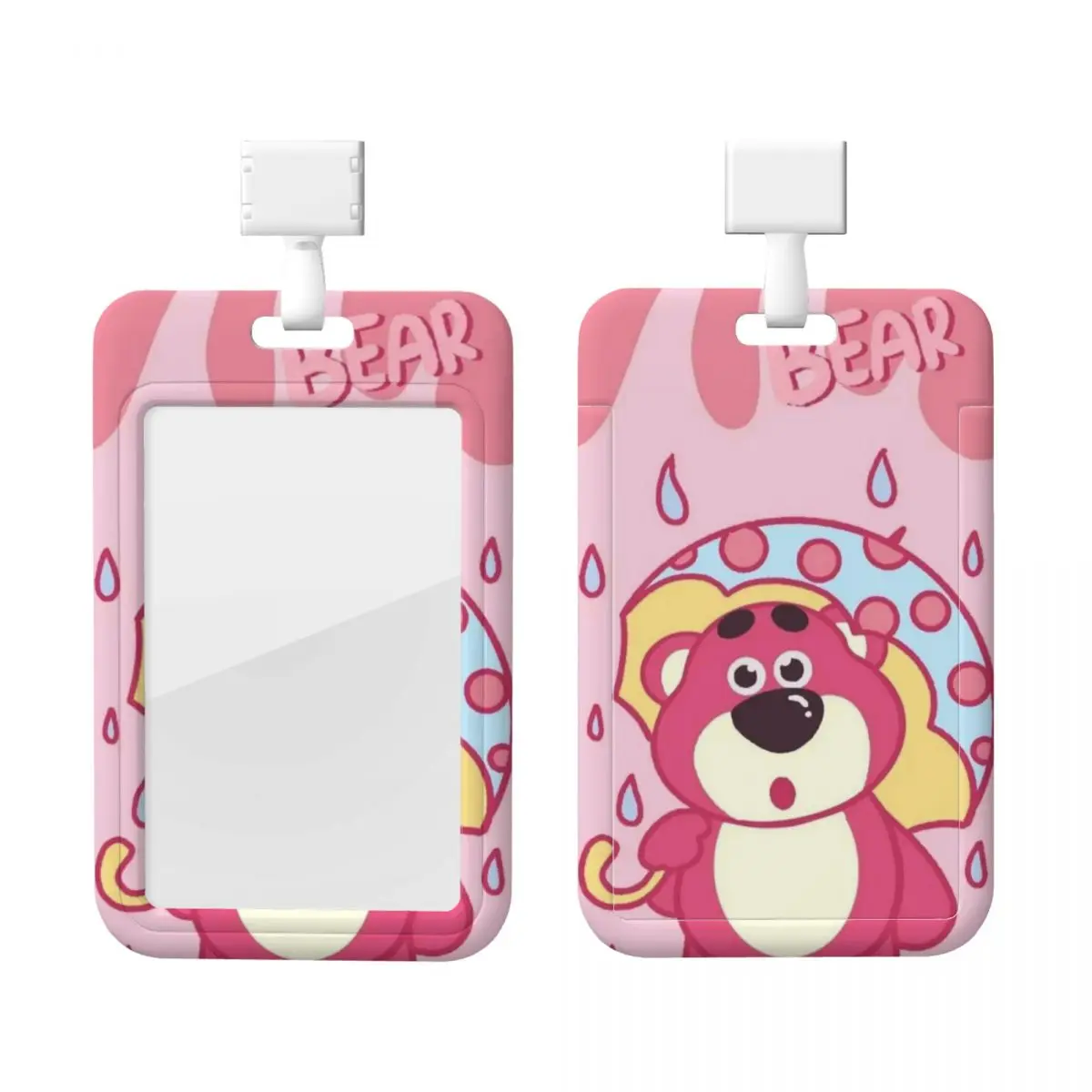 

Custom Lotso Anime Card Badge Holder Hospitals Card Holder Unisex Neck Lanyard Credit Card Holders Neck Strap