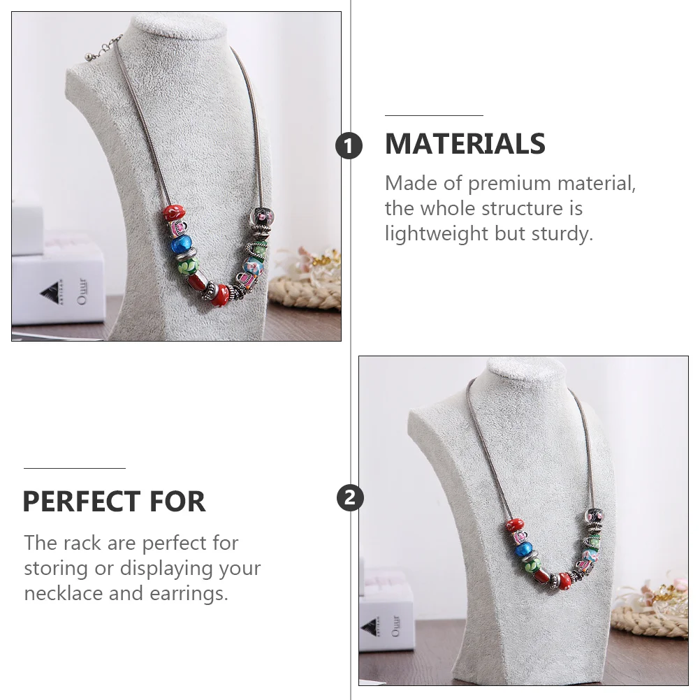 Necklace Display Stand Portrait Style Lightweight Sturdy Jewelry Holder for Earrings Necklaces Organizer Rack Home Decor Gift