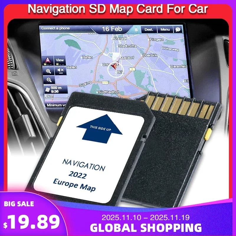 

Sat Nav 8GB SD Card Map GPS Navigation Europe 2022 Update for IVECO XP Daily