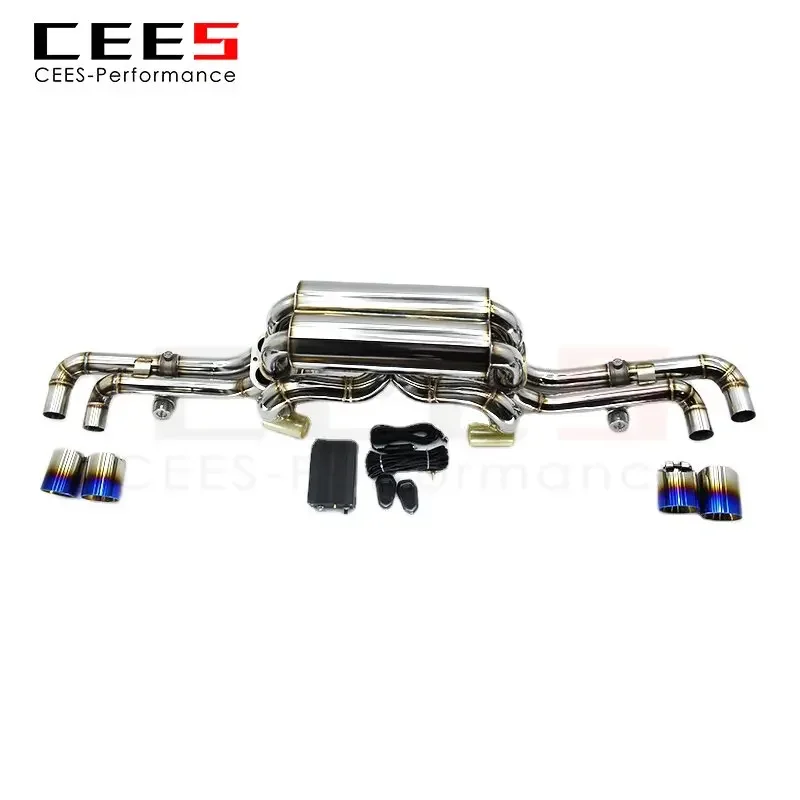 CEES Performance Catback Exhaust System for Ferrari F430 4.3 2005-2009 Exhaust Pipe Muffler 304 Stainless Steel Racing Valve