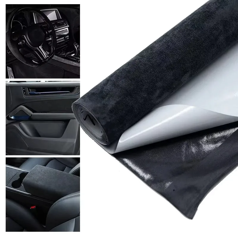 

30cm/40/50cmx150cm Self Adhesive Suede Fabric Sticky Leather Velvet Fabrics Terciopelo Adhesivo for DIY Car Interior Decor