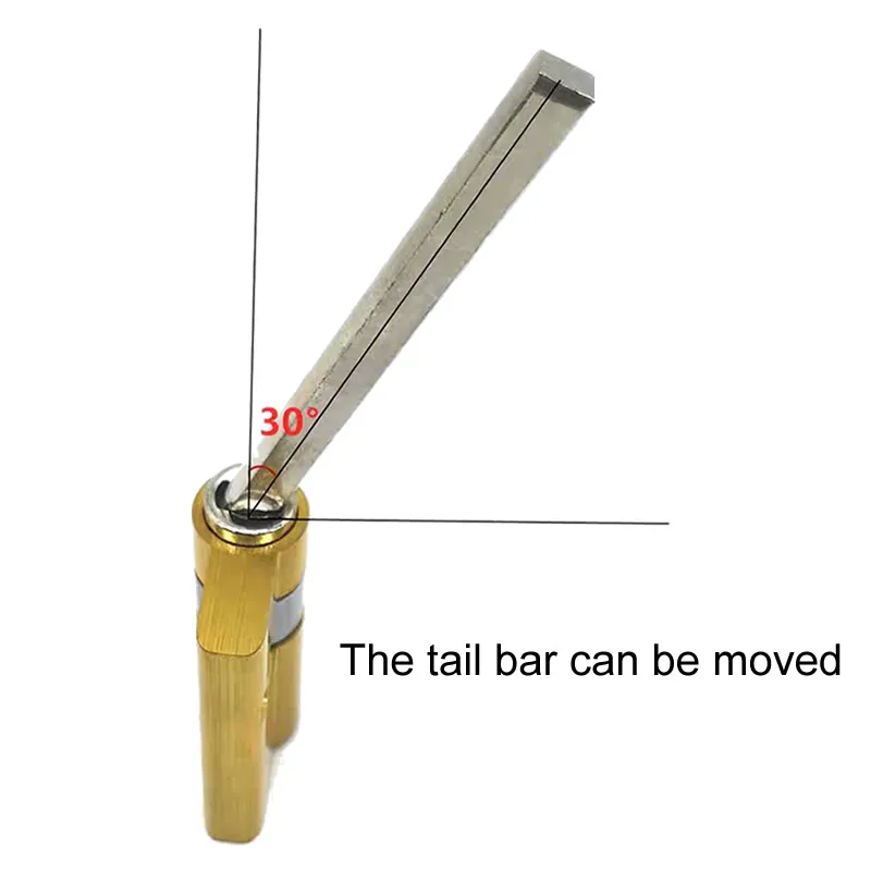Special Lock Core for Fully Automatic Fingerprint Lock Cylinder H=32mm with 2 keys 8x4mm Flat Rod Anti-Theft Door Emergency Lock