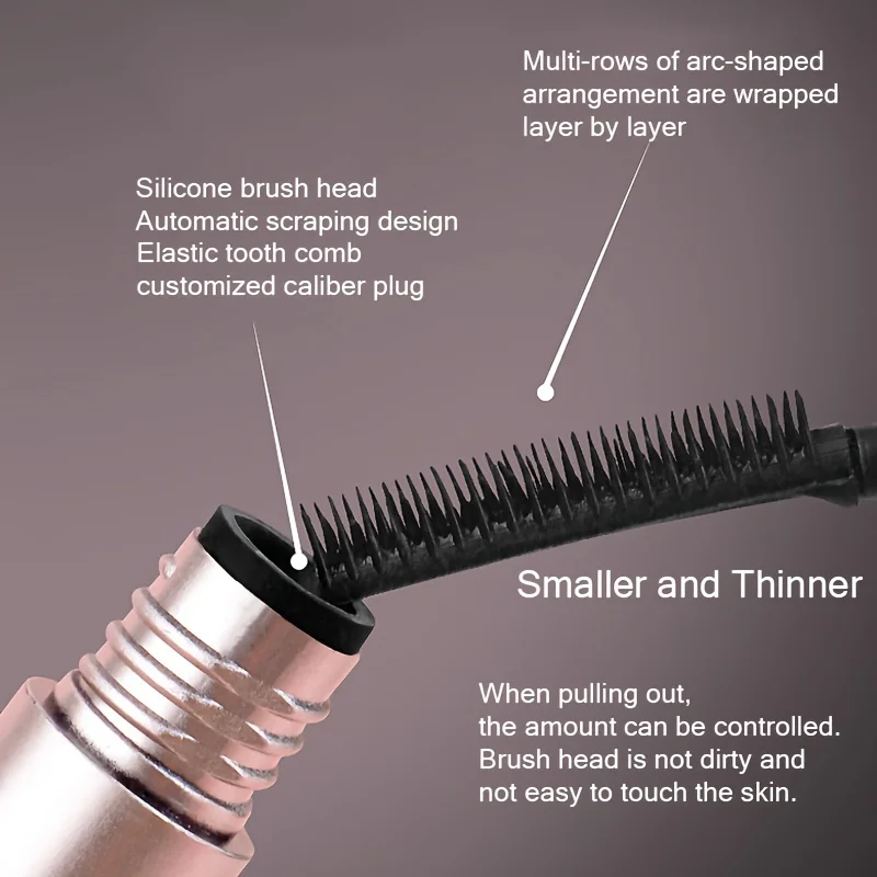 1pc Fine Tooth Comb Mascara Eye Makeup Products Essential for Natural Curling Lengthening Waterproof Slender Small Brush Head