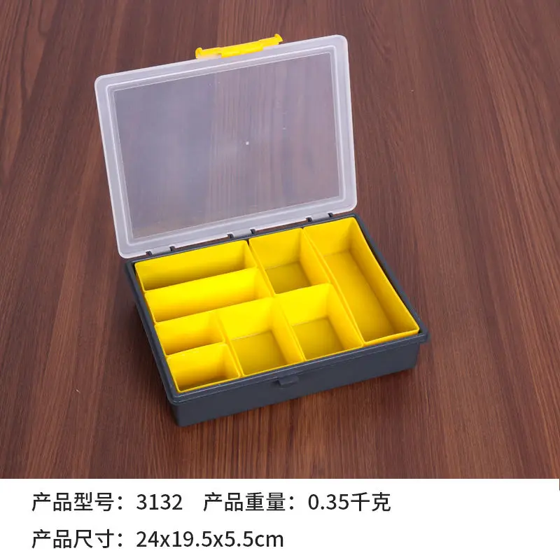 Imagem -06 - Multi-funcional e Multi Grid Plastic Accessory Box Part Box Screw Classification Storage Handheld Tool Box