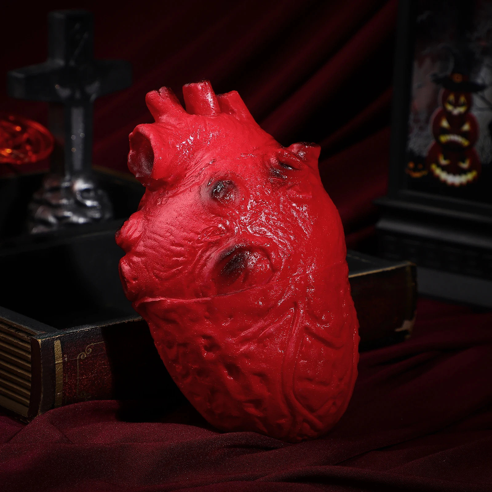

Halloween Simulated Heart Fake Bloody Body Parts Party Decorations Dead Prop Cosplay Realistic Miniature Latex Fake Heart