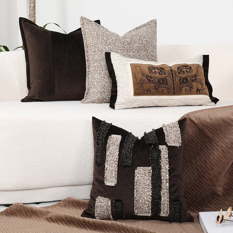 American Style Retro Cushion Cover Bohemian Tufted Home Decoration Bedroom Sofa Living Room Soft Fabric Touch Comfortable 45*45