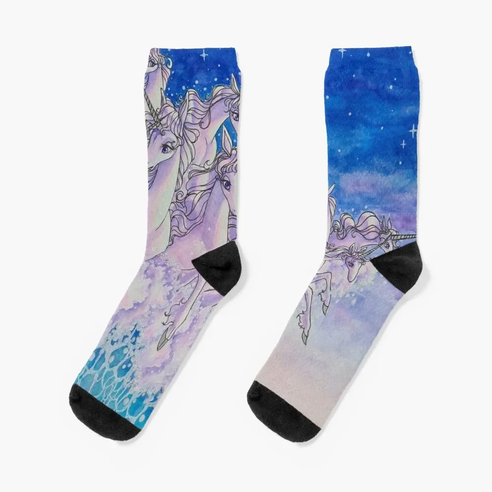 

Unicorns in the sea part two Socks Stockings man fashionable winter summer Girl'S Socks Men's