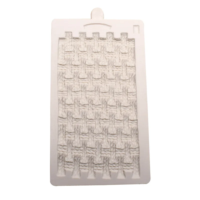 DIY Lace mat Silicone Mold Needle Knitting Wool Texture Fondant Cake Decorating Sugar Craft Flower baking Mold M147