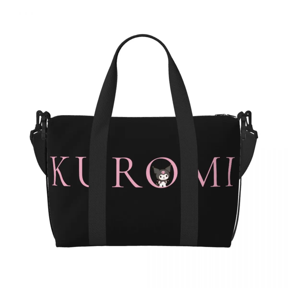 

Большая сумка-тоут с черепом Куроми на заказ для женщин, милый кролик, аниме, сумка для покупок, тренажерный зал, пляжная дорожная сумка