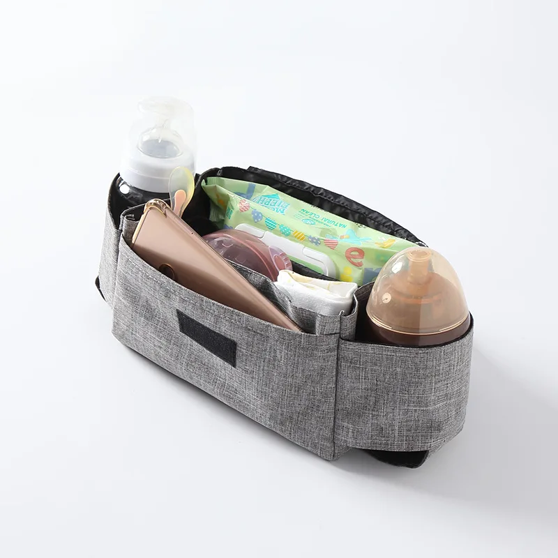 Stroller Hanging Bag Storage Bag Multi-function Bottle Water Cup Holder Baby Stroller Hanging Bag Storage Blue Storage