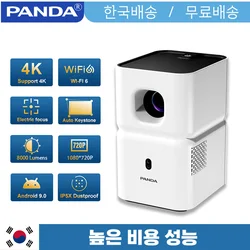 projecteur videoprojecteur projecteur 4k projecteur video PANDA-Projecteur LED Full HD 4K 1280x720P, Android, WiFi 6, pour home cinéma, téléphone, PF03