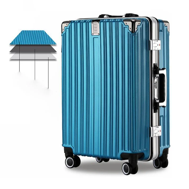 Traveling Suitcase With Large Capacity Male Universal Wheel Password Box Female High School Student Trolley Case Solid Suitcase