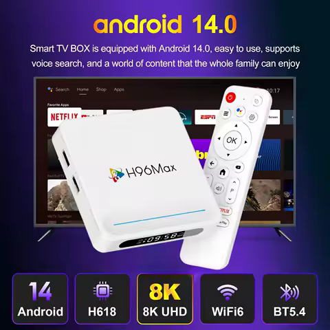 2025 H96 Max Plus Allwinner H618 Android 14 TV Box Wifi6 2G 4G 16G 32G 128G 8K Smart Set Top Box Media Player Global Version