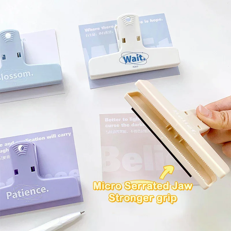 심플 스타일 다기능 자석 클립 메모 폴더 안티 컬링 아티팩트 행잉 홀 포함 학생용 문구류