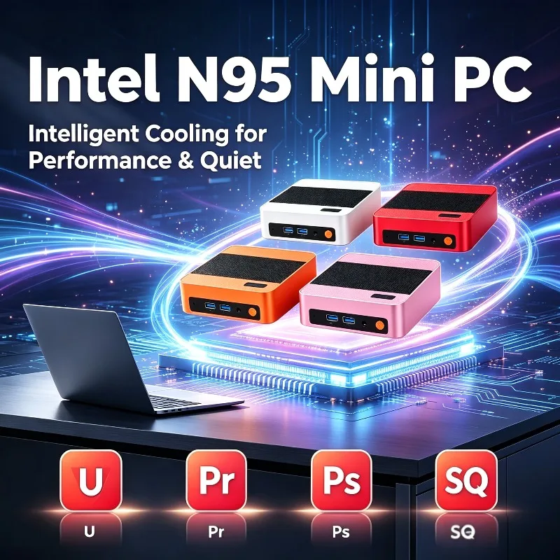 Mini PC New Core N95, 16GB RAM, 1TB/2TB SSD, WiFi6, BT5.2, 4K 60Hz UHD, Portable Desktop for Home Office, Study & Gaming.
