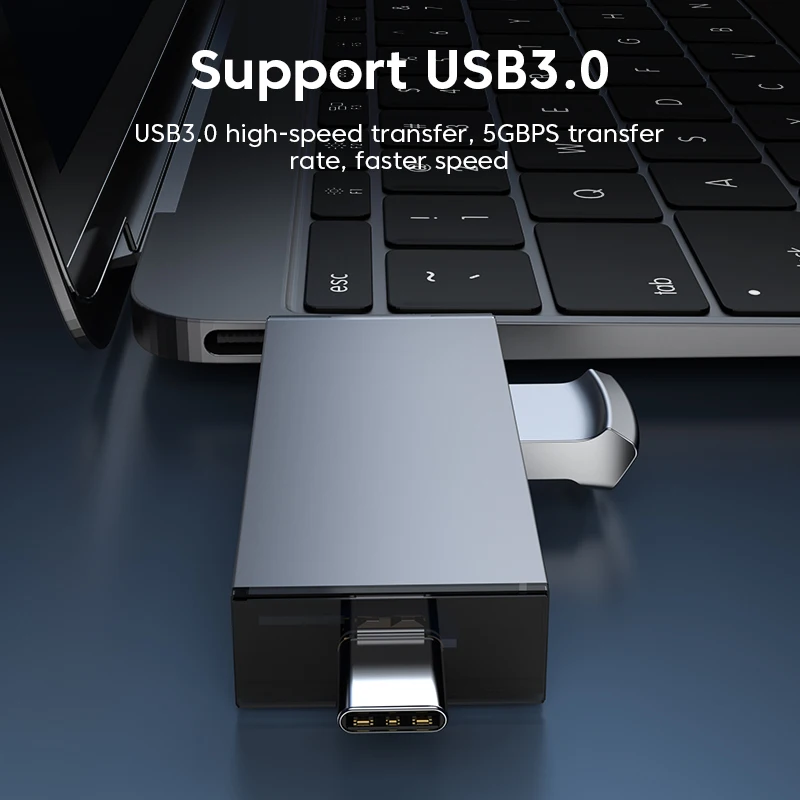 Elough USB 3.0 SD TF Card Reader USB C OTG Adapter USB Flash Drive USB3.0 2.0 Micro to Type C 7 in 1 Smart Memory Card Reader