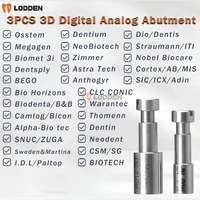 3 uds Dental Digital analógico para Osstem/Dentium/DIO/Megagen/Dentis/NeoBiotech/Straumann/Nobel Biocar/Zimmer 3D abutment analógico