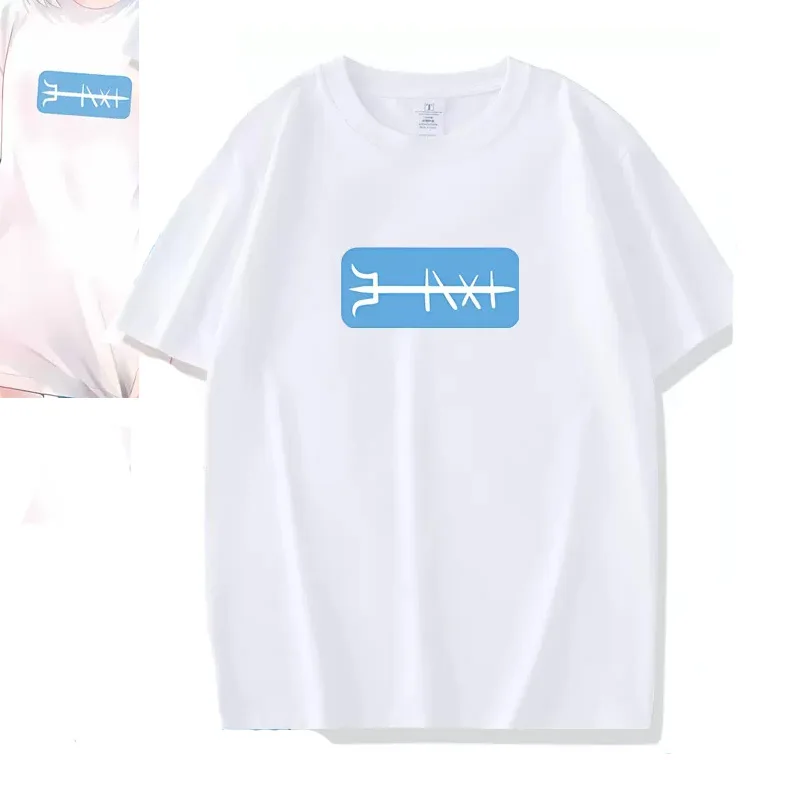 New VTuber Gawr Gura Cosplay T-shirt Japan Anime men T Shirt cotton Tees