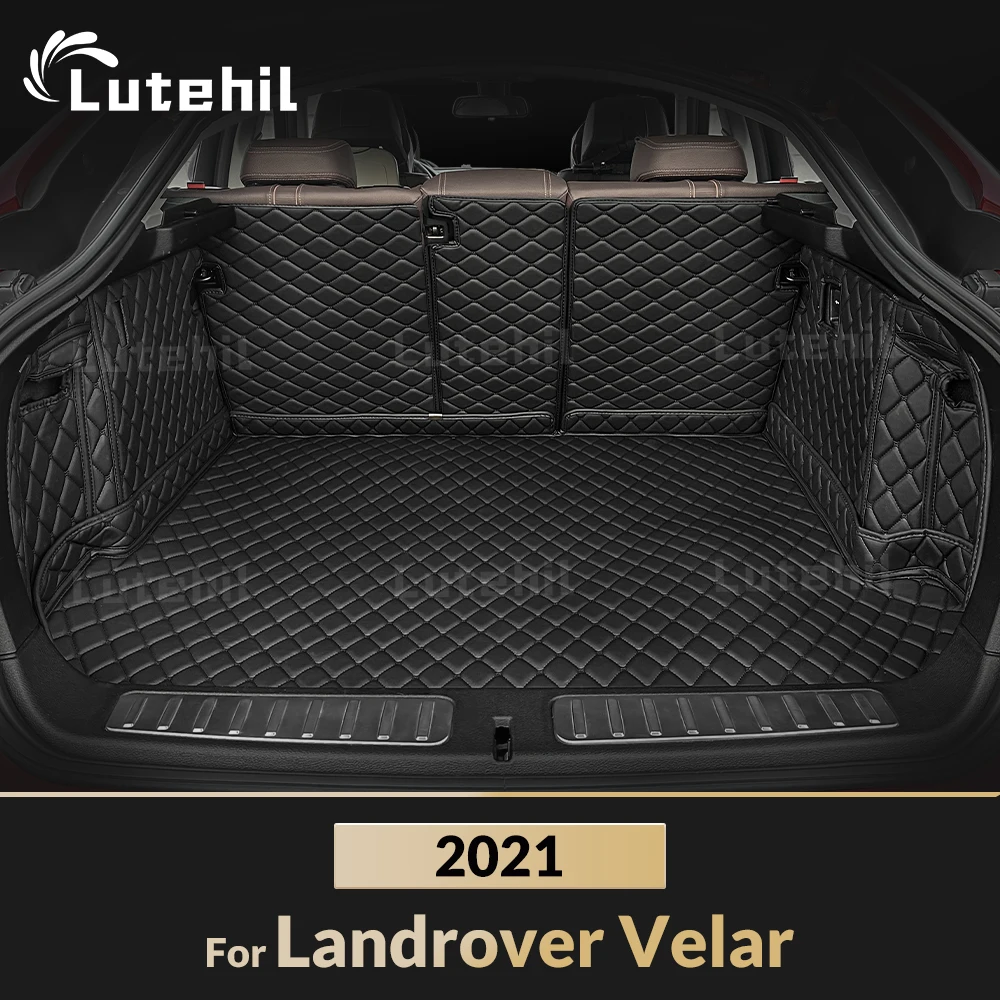 

Для Landrover Velar 2021, автомобильный коврик для багажника с полным покрытием Lutehil, чехол для багажника автомобиля, подкладка для багажника, аксессуары для интерьера