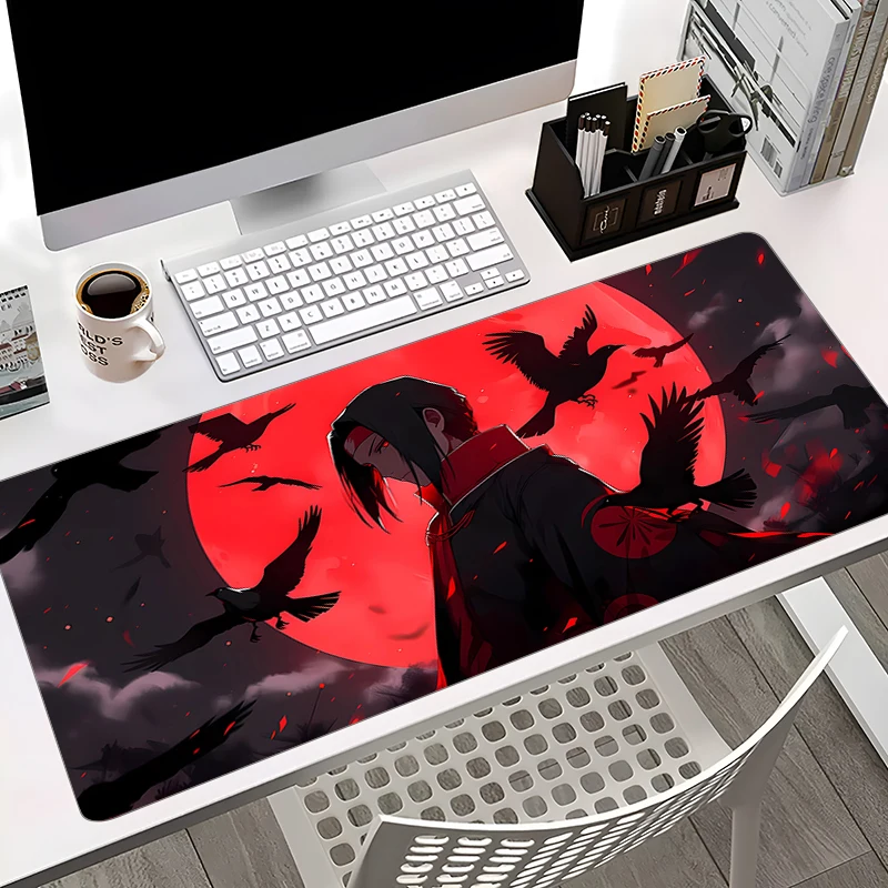 Uchiha Itachi Mouse Pad tastiera per Laptop Gaming Mousepad Gamer Cabinet Playmat Computer Office Large Anime Desk Mat tappeto in gomma