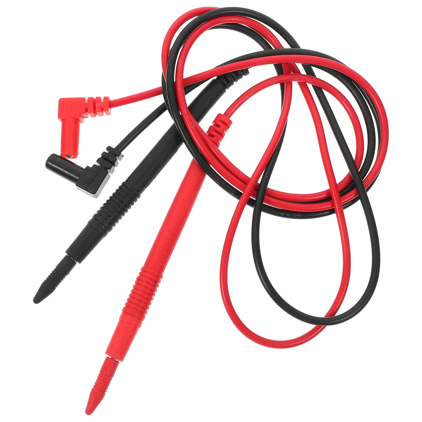 

Digital Multimeter Test Leads Pure Copper 1000V 10A Small Pointed Tip Probe Wire Cable Tester Silica Gel Portable