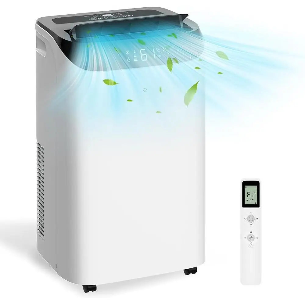 14000 BTU Portable Air Conditioner 3 in 1 Quiet AC Unit with Remote Control 24 Hour Timer Dehumidifier 700 Sq Ft Rooms