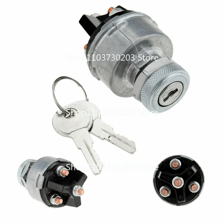 Universal Ignition Key Starter Switch With 2 Keys For Car Tractor Trailer Forklift Engineering Vehicle Ignition Key NEW 1SET