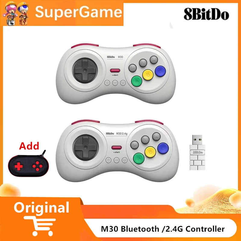 

8Bitdo M30 Bluetooth /2.4G Controller Gamepad For Nintendo Switch PC macOS Steam and Android With Sega Genesis Mega Drive Style