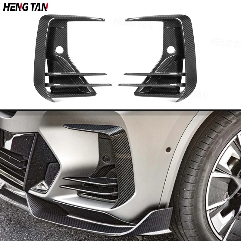 

Dry Carbon Fiber Car Front Bumper Air Intake Grille Vent Cover Trim Parts For BMW X3 G01 G08 IX3 BEV 2022+ Upgrade Body kit