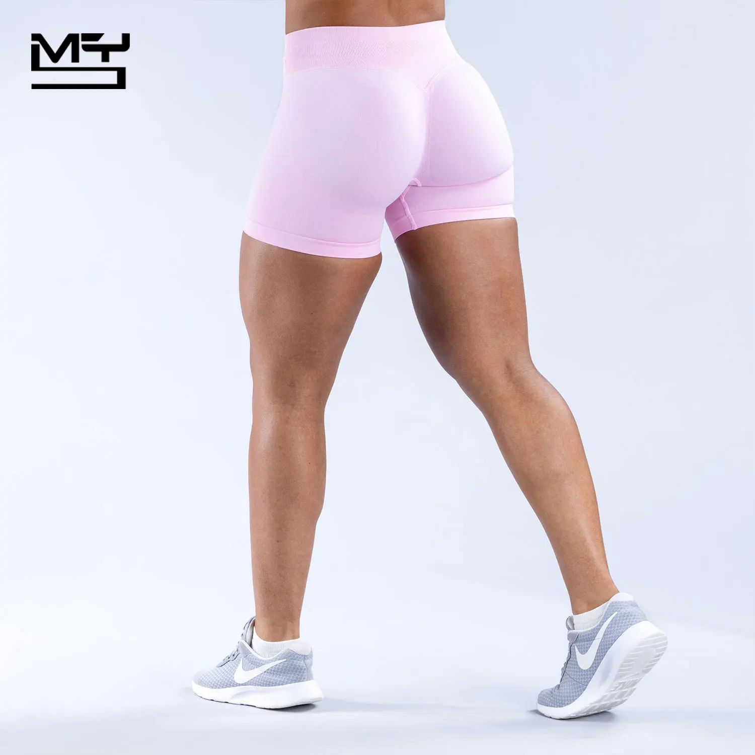 Gym Shorts Woman High  elastic Support Fitness Sports Biker Short Workout Scrunch Butt Yoga Seamless Leggings Running Skipping