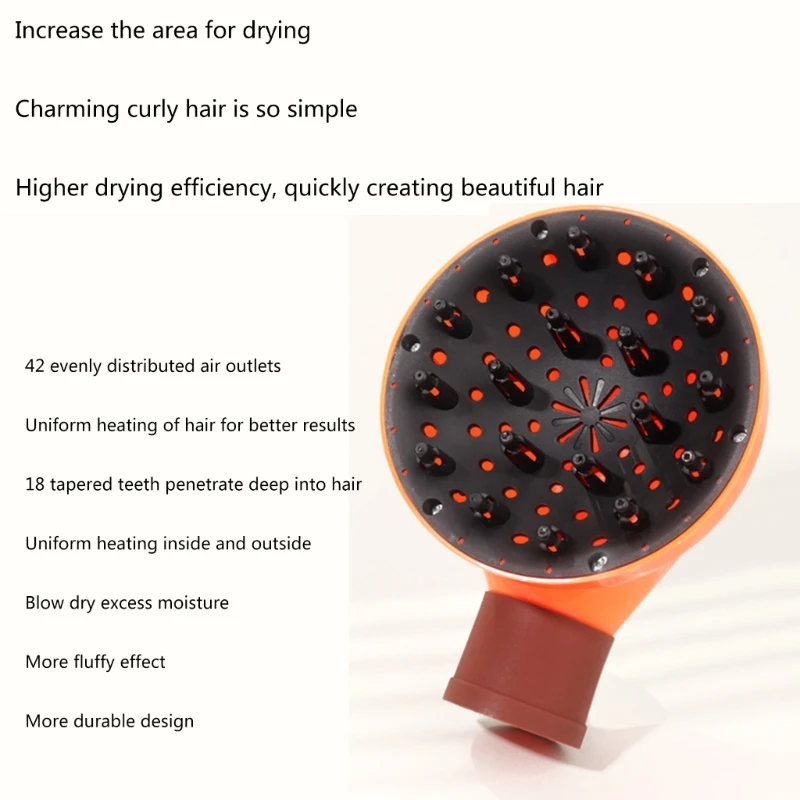 Universal Hair Diffuser Adaptable for Blow Dryers with D-1.5-Inch to 1.9-Inch for Curly or Wavy Hair Styling Tool