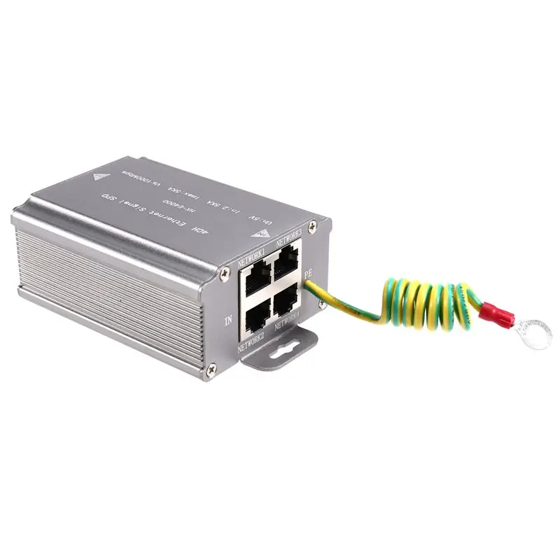 المهنية POE إشارة صواعق البرق كابل الشبكة صواعق الصواعق RJ45 كاميرا الرعد متعدد المنافذ رصد عرام Prot #2