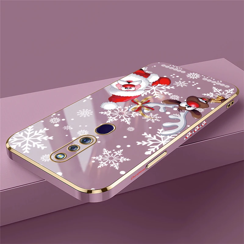 عيد الميلاد ثلج جراب هاتف ل ممن لهم F29 برو F21 برو 5G F9 F11 F19 F17 F15 F23 F5 الشباب F1S تصفيح سيليكون غطاء ناعم