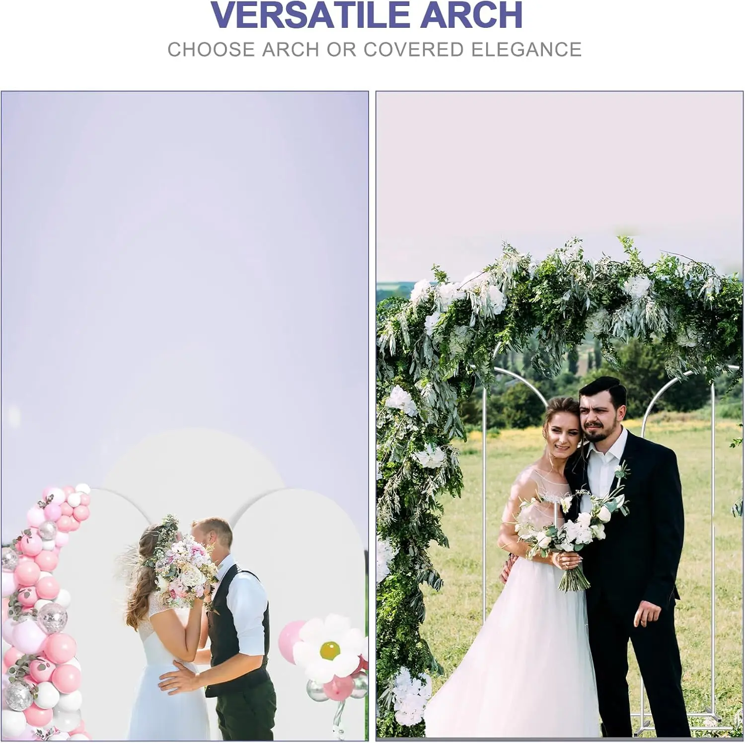 

Arched background bracket , metal balloon arch frame for weddings, birthdays, parties, and graduation ceremonies