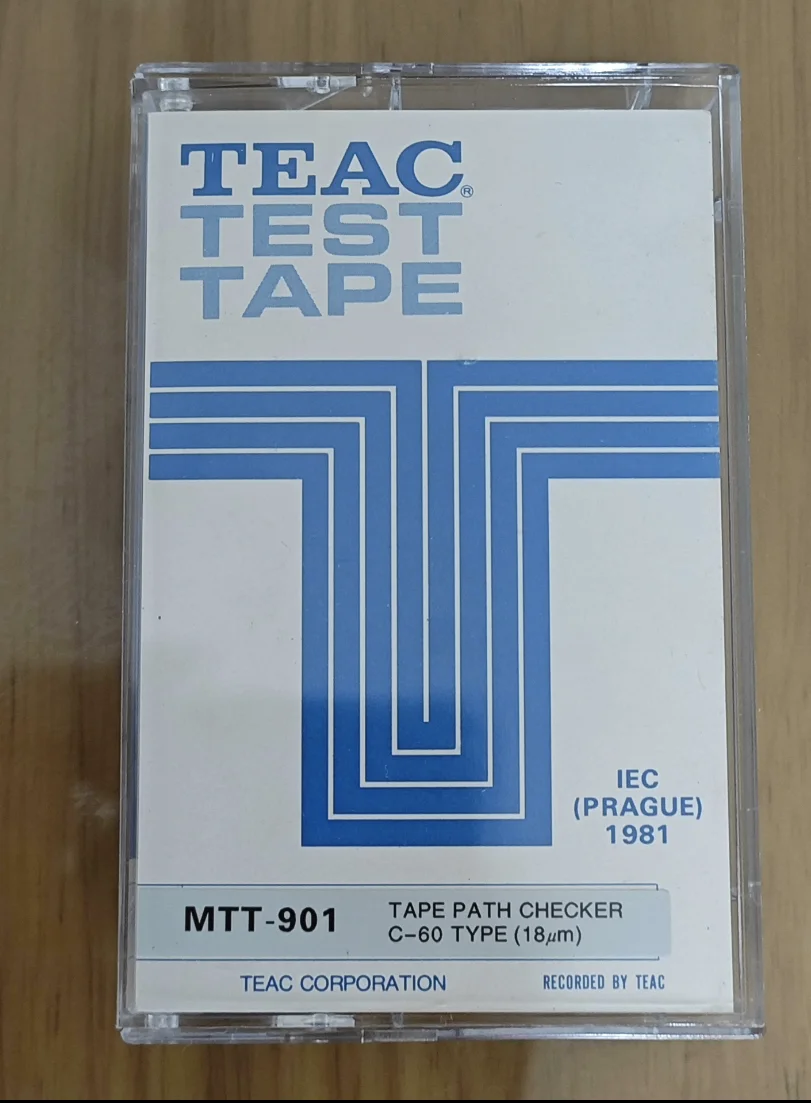 TEAC FOR ABEX Mirror Cassette Test Tape TCC-901 cassette path checker, New