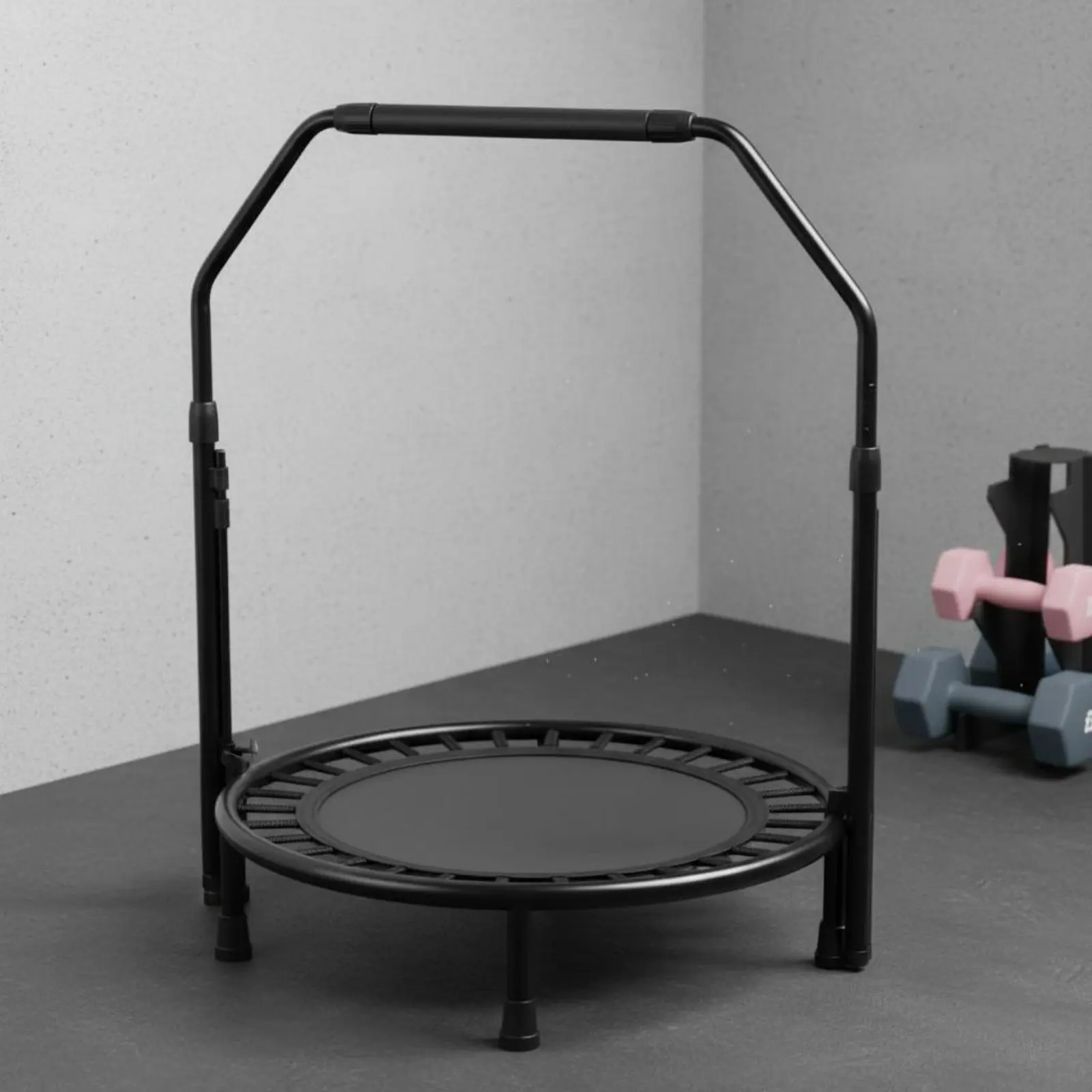 

Trampoline Handrail Universal Fit Adjustable Trampoline Handle Rebounder Safety Bar Foam Grip Fitness Accessory for Home Gym