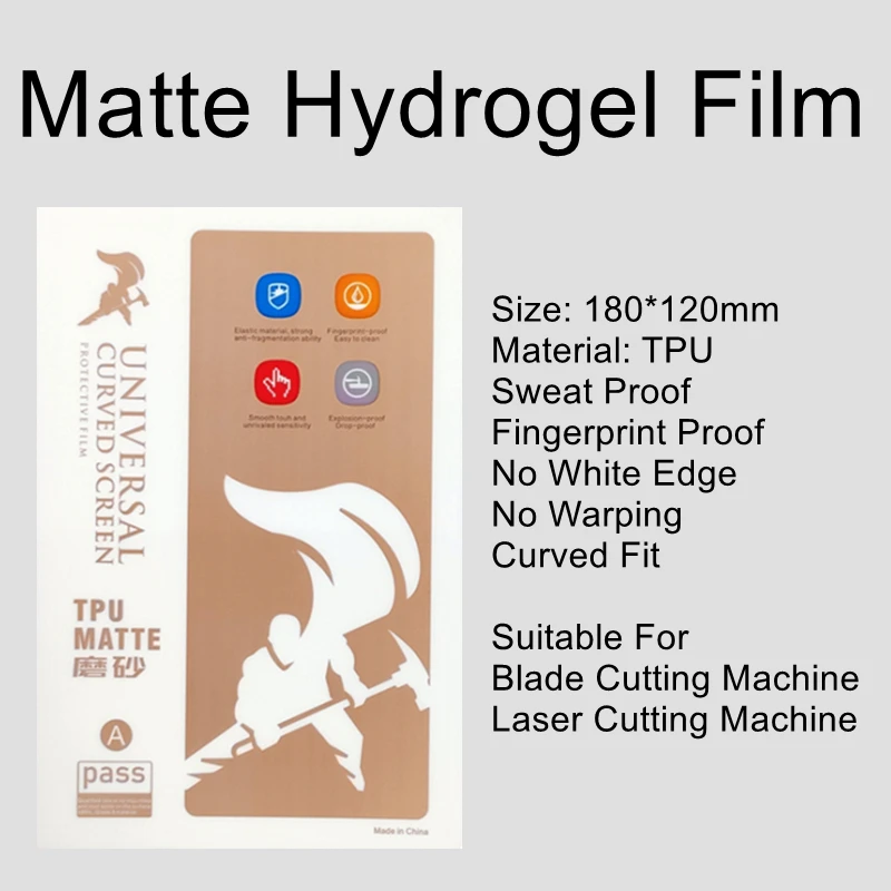 50pcs Matte Hydrogel Film LCD Screen Protector For All Mobile Phone Blade Cutting Machine Frosted HD Hydrogel Film TPU Protector