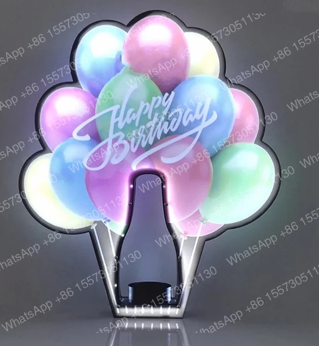 LED Glorifier Bottle Presenter Eco-Friendly Acrylic Christmas Ace Spade Bar Serving Tray for Nightclub Display and for