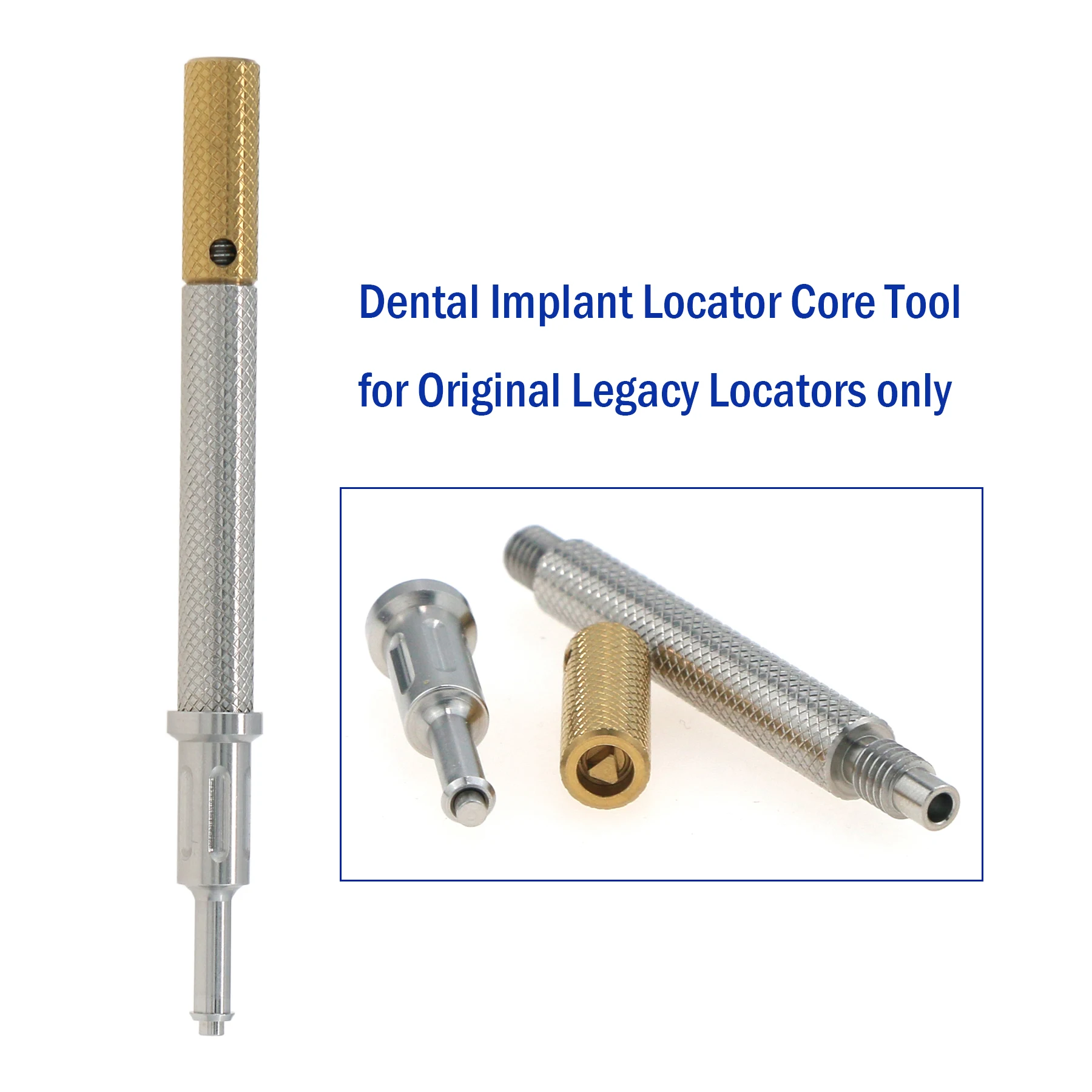 Dental Implant Locator Core Tool 3 in 1 Metal Handle Tool Insert Drivers Fit Various Types Of Torque Wrenches