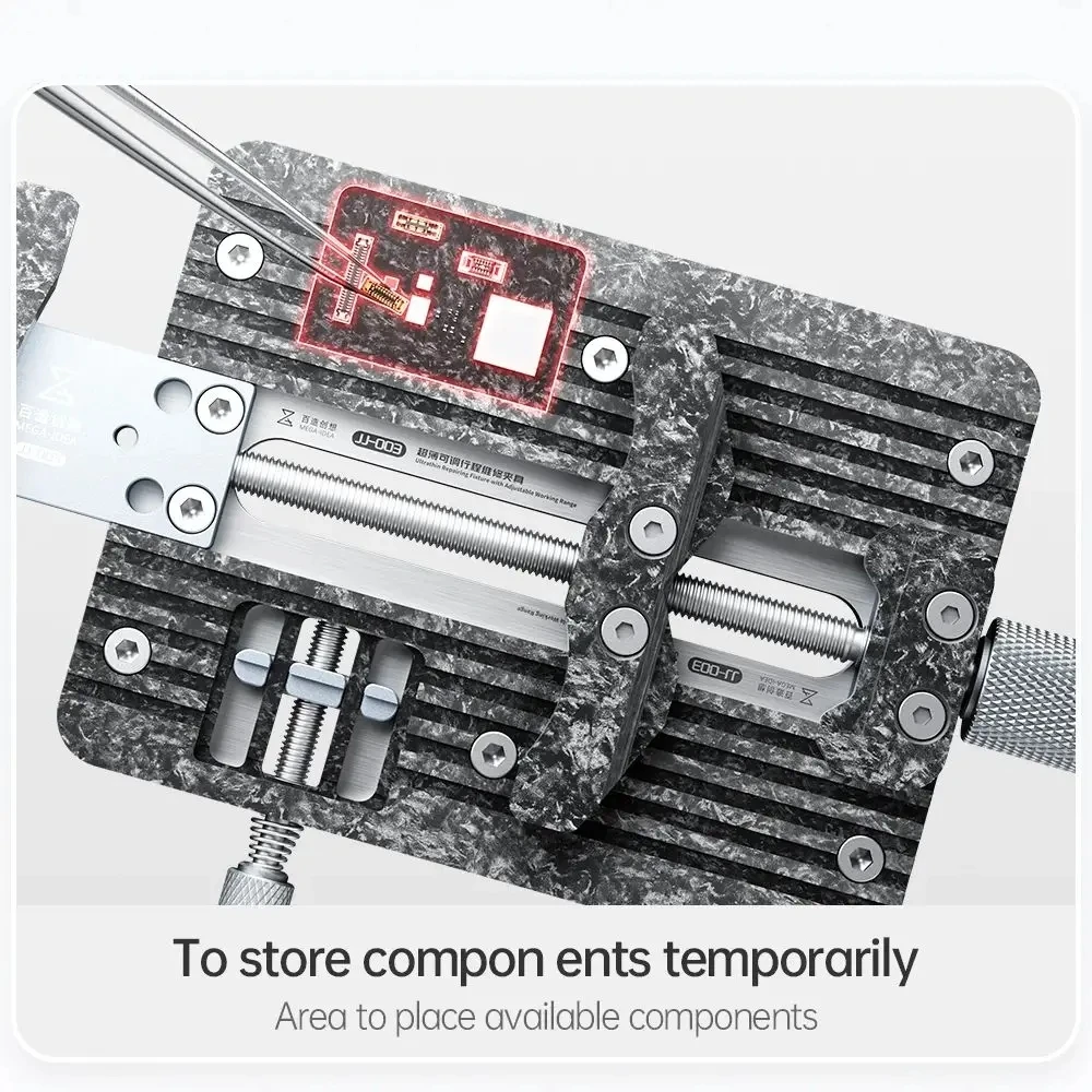 QIANLI JJ-003 MEGA-IDEA Ultra-thin Fixture with Adjustable Clamp Range for Phone Mainboard Chip Repair Multiple Clamp Notches