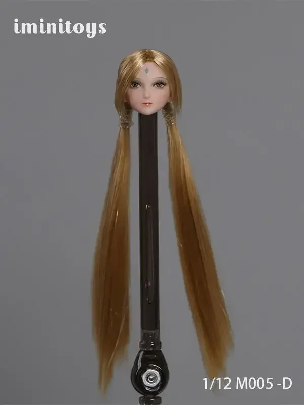 Iminitoys M005 1/12 Anime Beautifl Girl Long Straight Hair Wig Model for 6