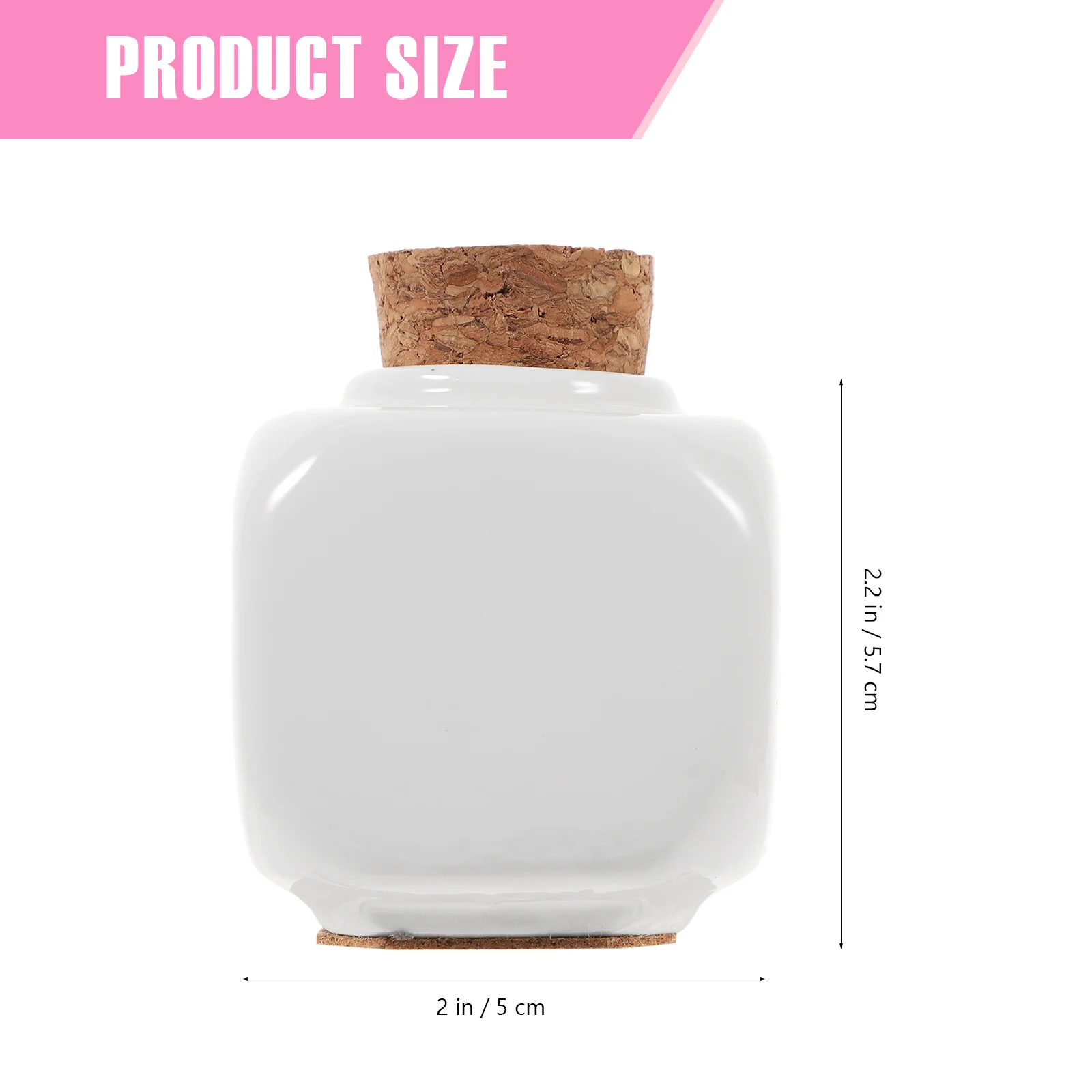 Bottiglia di sughero in ceramica per manicure Supporto per liquido portatile durevole bianco Strumento per nail art per uso domestico nel salone del tecnico delle unghie